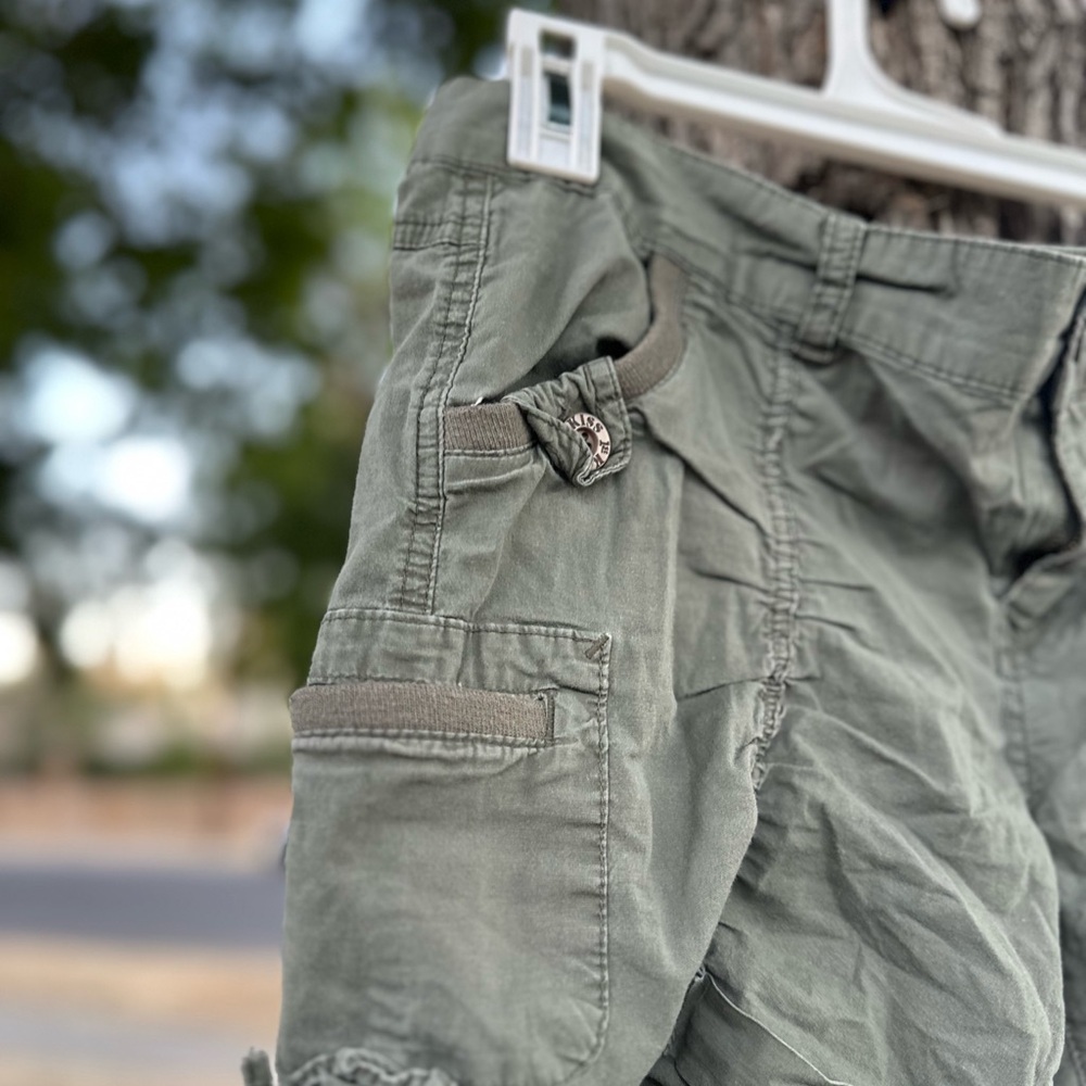 1st Kiss Olive Women's Cargo Shorts - Picture 3 of 7